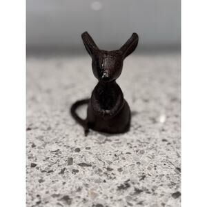 Vintage Cast Iron Mouse Figurine -